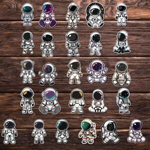 Cute Astronaut Sticker Bundle – Adorable Space-Themed Stickers